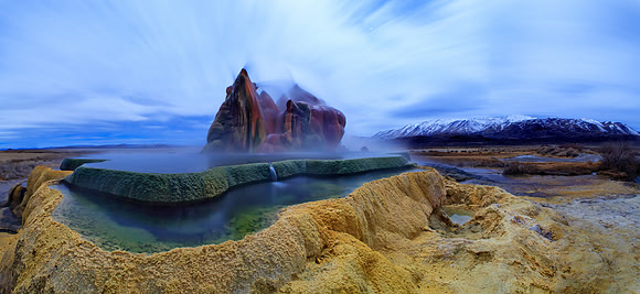 Geyser by Moonlight